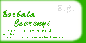 borbala cserenyi business card